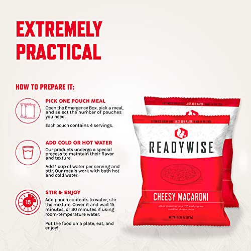Readywise Emergency Freeze-Dried Food Supply, Ready Grab-And-Go Bags, Survival Food, Disaster Preparedness, Camping Meals, Variety Pack Of Meals For 72 Hours, 34 Servings #TOP2