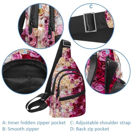 Bolsa de pecho para mujer de estilo vintage ideal para viajes y senderismo de fin de semana 2