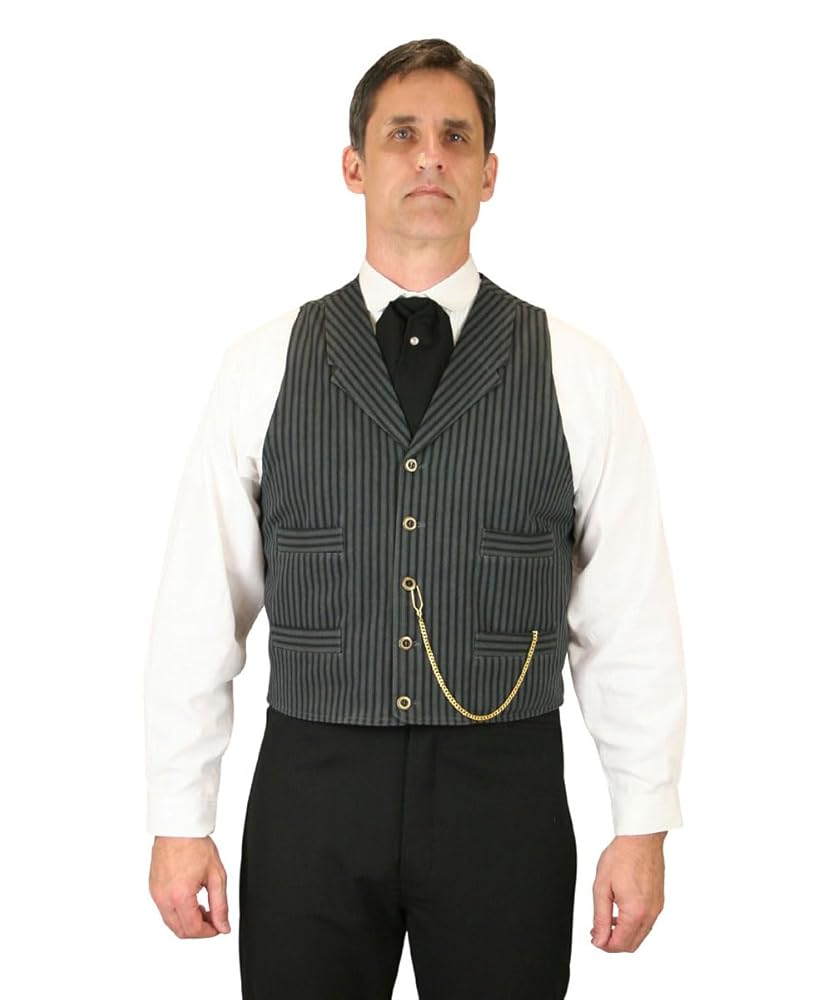 トップス 1930's US vintage stripe vest Non Stock 1930s Wabash Stripe Work Vest Vintage Railroad