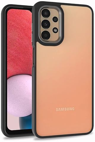 Zore Galaxy ile uyumlu A13 4G Kılıf Zore Flora Kapak Siyah