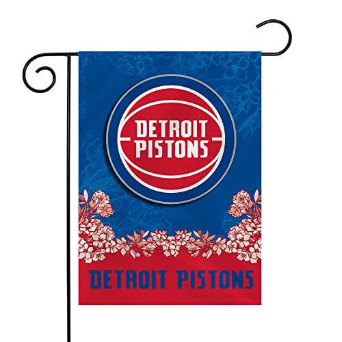 NBA Rico Industries Detroit Pistons Primary 13" x 18" Double Sided Garden Flag