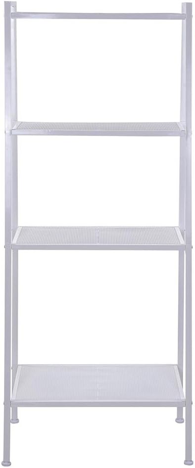 Henf 4 Tiers Ladder Shelf Bookcase, Leaning Free Standing Frame Decor Bookshelf Storage, Book Rack Narrow Shelving Unit Entryway Organizer Display Flower Shelf Plant Display Shelf