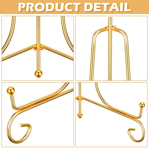 10 Pack 8 Inch Iron Plate Stands For Display, Plate Holder Display Stand, Gold Easel Stands For Photo, Picture Frame, Decorative Plate, Dish, Book And Tabletop Art (Gold, 8 Inch) #TOP6