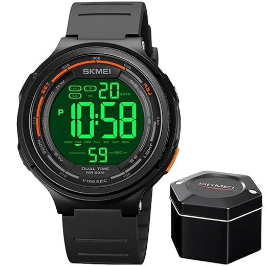 Relógio Masculino Sk 1841 Á Prova D'água 50m Digital Shock Esportivo Preto