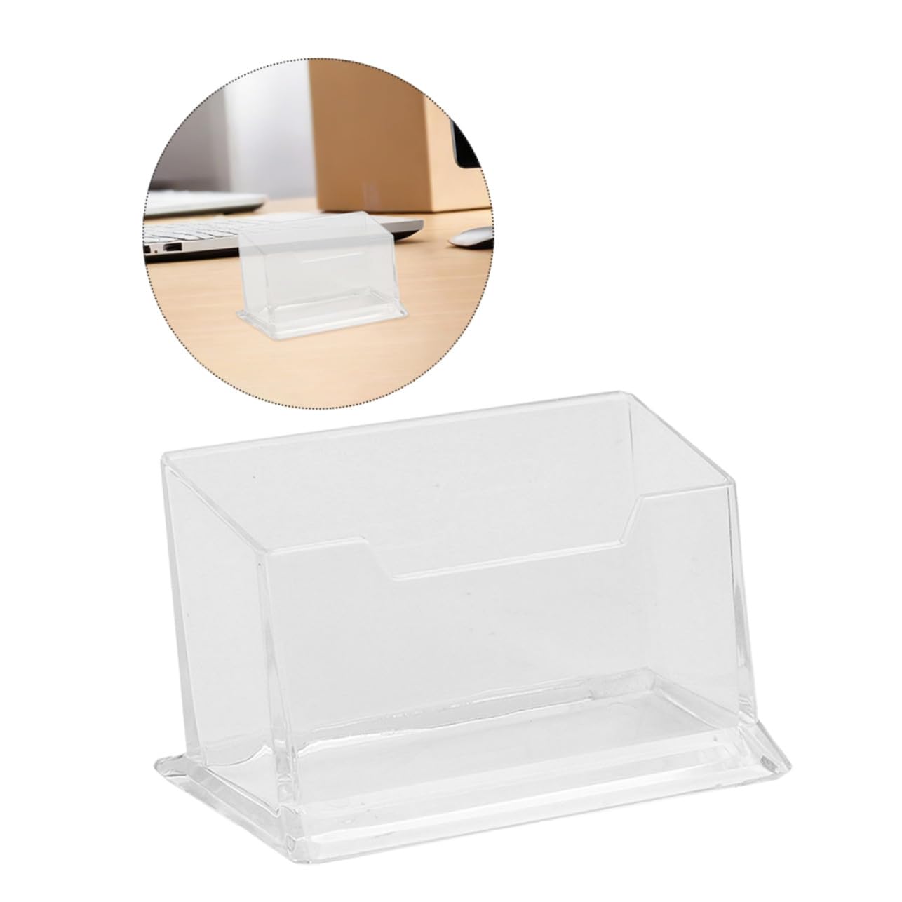 Porta Biglietti da Visita Trasparente in Plastica Abs, 10 Pezzi