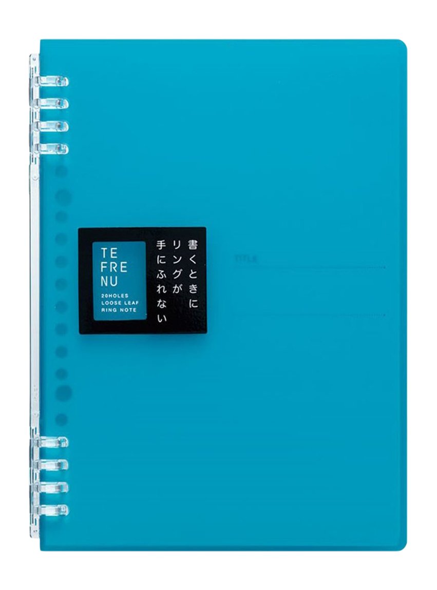 Cahier à anneaux téfline King Jim A5 vertical bleu clair à 20 trous pour une organisation fluide