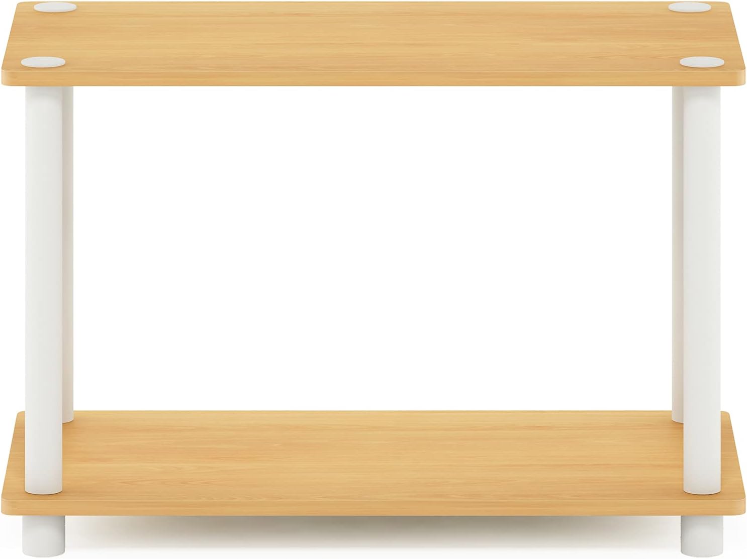 Furinno RATA 4 x 2 Industrial Multipurpose Flat Base Bookshelf, Bookcase with Metal Frame, French Oak Grey