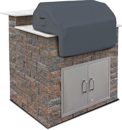 Covers & all Built-in Outdoor Grill Cover, Durable 12 Oz Waterproof Cover Max Material with Air Pocket & Elastic for Snug Fit (32