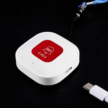 Wifi Elderly Panic Call Button Alarm, Home Emergency Pager Alert System for Seniors/Patient/Handicapped