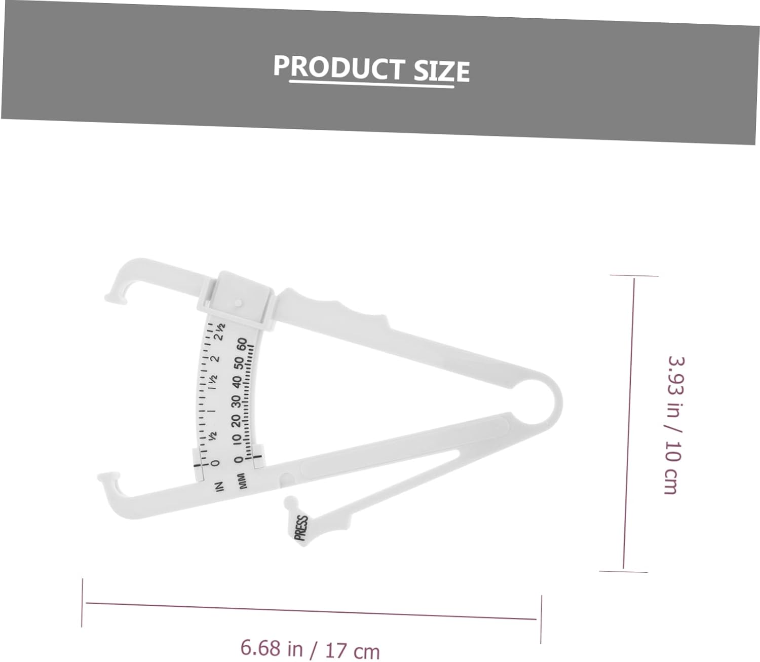 Ipetboom 2Pcs Handheld Skinfold Caliper for Measurement Accurate Body Composition Tool with Centimeter and Scale for Fitness Tracking and Health Monitoring