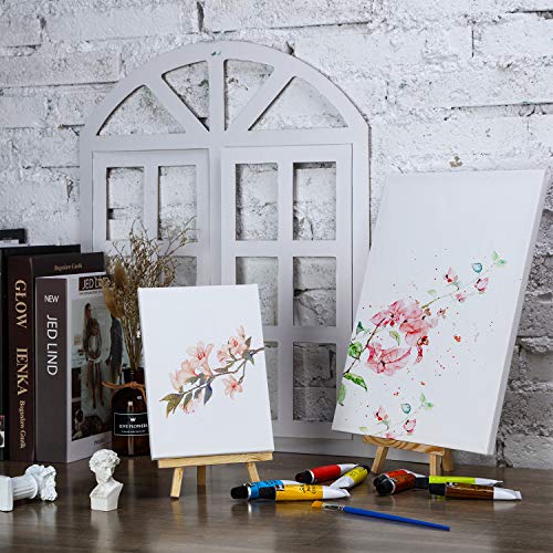 Hestya 12 Pcs Assorted Canvas Mini Stretched Canvas Small Drawing Canvas Square Paint Canvas for Christmas Craft(4 x 6 Inches/ 5 x 7 Inches/ 8 x 10 Inches/ 9 x 12 Inches)