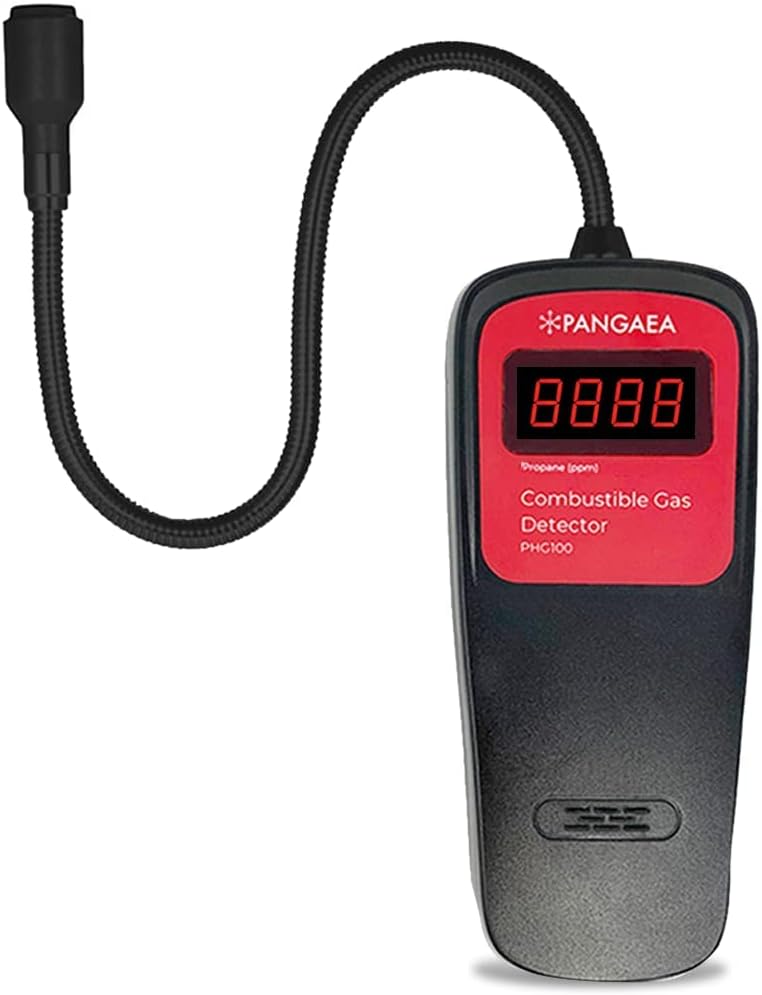 PANGAEA Digital Gas Detector, Portable Gas Tester Detector, Bright LED Screen, Natural Gas (Methane) or LPG (Liquified Propane Gas), Combustible Gas Sensor Sniffer (Propane Model)