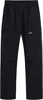 Pantalones térmicos de invierno para niños y niñas, acolchados, unisex, impermeables, cálidos, para exteriores, bolsillos forrados, pantalones de esquí con bolsillos, 100-170