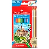 Lápis De Cor, Faber-Castell, Sextavado, 12 Cores + 3 Metálicos, Modelo:120112+3MET, Cor: Multicor