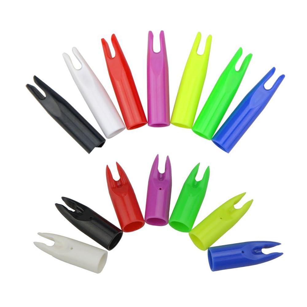 Paquete de 60 culatines para Flechas de Tiro con Arco Cola de Flecha de Plástico de Repuesto para Flechas de 6mm/7mm Culatines para Flechas de Tiro DIY
