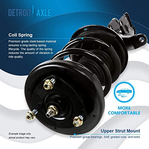 Image of Detroit Axle - 8pc Struts Kit for 2002 2003 2004 2005 2006 Honda CR-V, 4 Front & Rear Struts w /Coil Spring 2 Front Sway Bar End Links 2 Outer Tie Rod End Links Replacement Suspension Struts Shocks