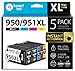Smart Ink Compatible Ink Cartridge Replacement for HP 950 XL 951 XL (2BK&C/M/Y 5 Pack Combo) for Officejet Pro 8100 8110 8600 8600 Plus 8600 Premium 8610 8615 8616 8620 8625 8630 8640 8660 251dw 276dw