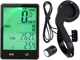 Garneck Bicicletas Bicicletas Tacômetro Velocímetro Bicicleta Velocímetro Com Fio Bicicletas Luminosas Bicicletas De Computador Bicicletas Com Fio Tela Grande Aparelho Preto Luz De Fundo