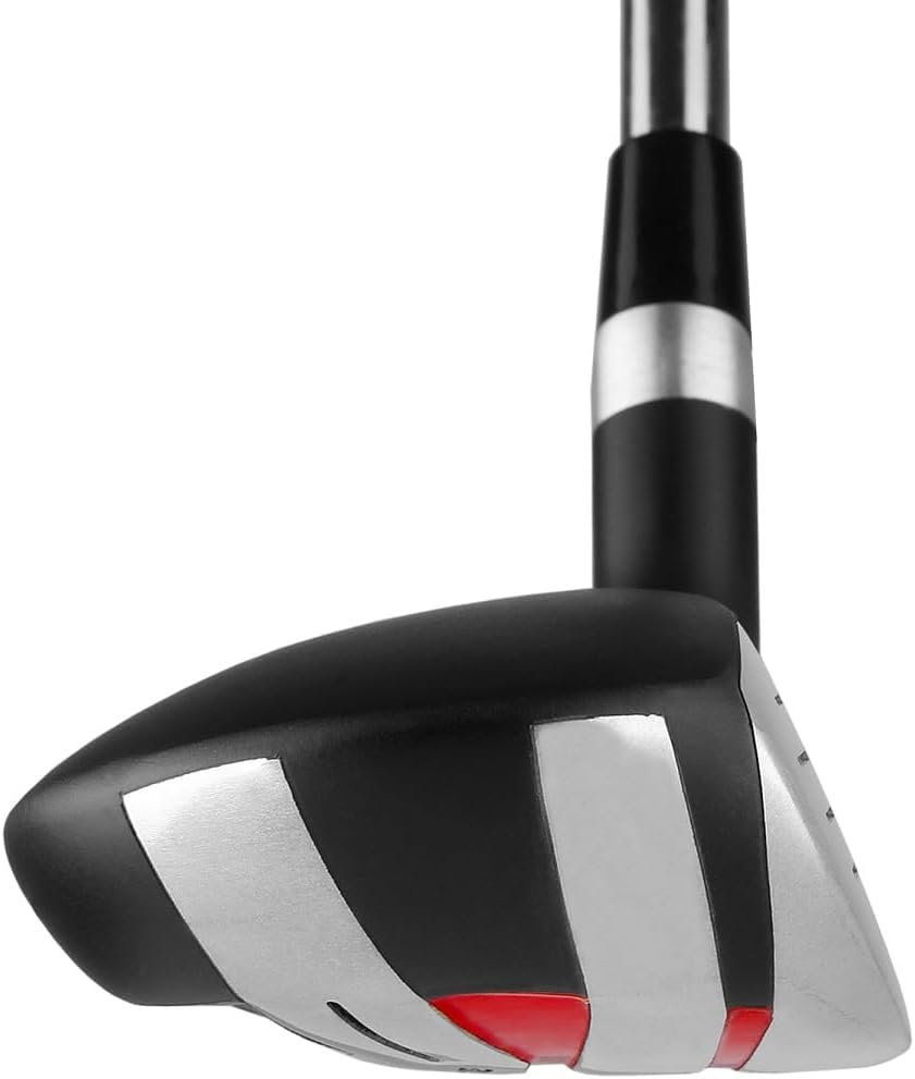 Powerbilt TPS Blackout Max Hybrid Golf Clubs, 3/4/5 Men's Right Handed Black/Red