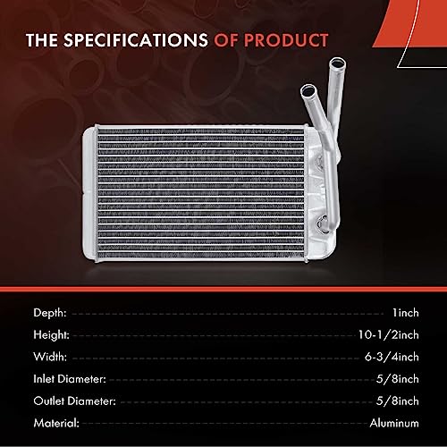 A-Premium HVAC Heater Core Compatible with Ford Fusion 2006-2012 & Lincoln MKZ 2007-2012, Zephyr 2006 & Mercury Milan 2006-2011, Sedan, Replace# 6E5Z18476AA, 6E5Z18476BA by A-Premium - Used condition - Image 3