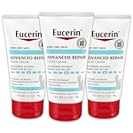 Eucerin Advanced Repair Hand Cream, Immediately Soothes and Repairs Very Dry Skin, Fragrance Free, Non Greasy, Fast Absorbing, Travel Size Hand Lotion, 2.7 Oz Tube, Pack of 3