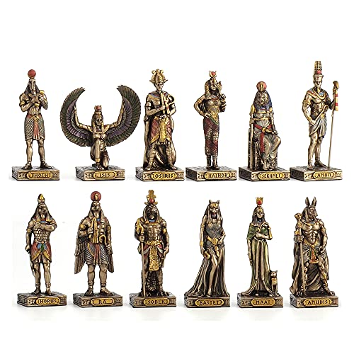Veronese Design Egyptian Gods Resin Figurines Hand Painted Bronzed Statue #TOP20