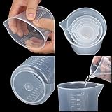 Aselected 7 Pack Plastic Measuring Jugs Heat Resistant Measuring Jugs Set Plastic Jug Beakers Labs Graduated Beakers Mixing Cups Liquid Baking Cooking Measure Tool(Multi-Capacity Combinations) - Image 8