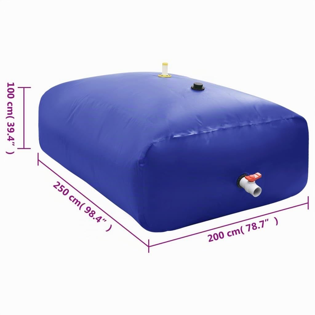 Depósito de Agua Plegable con Grifo PVC 5000 l