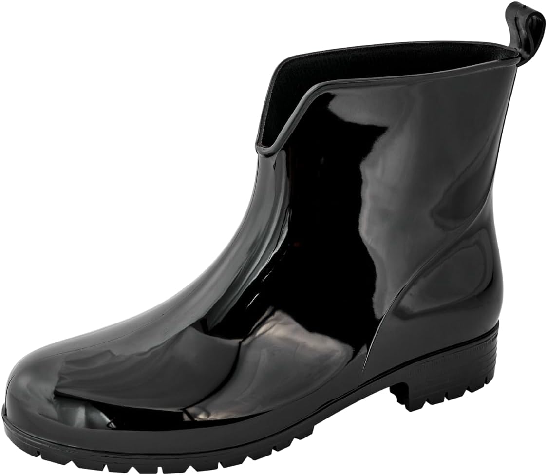 DaeRainy Women's Short Ankle Rain Boots Waterproof Lightweight Chelsea Rain Boots Women Garden Rain Boots
