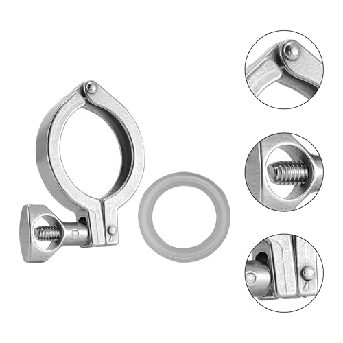 Galpada Edelstahl 304 Tri Clamp Mit Silikondichtung Einzelstiftklemme FüR Tri-Clamp-AnschlüSse SanitäRe Verbindung FüR Ventile SchläUche Und Homebrew-Systeme