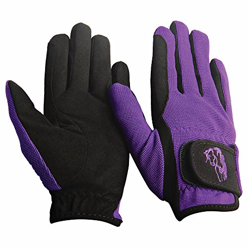 TuffRider Children's Performance Gloves (Purple, M)