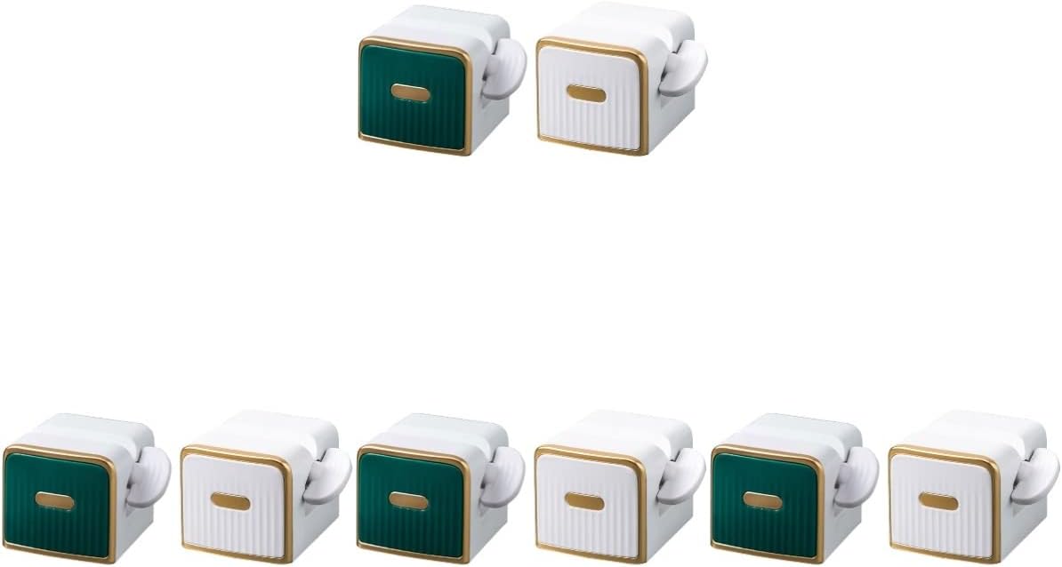 Zerodeko 8pcs Manual Toothpaste Dispenser Wall-Mounted Squeezer for Bathroom Kitchen Easy Sturdy Plastic Construction for Toothpaste and Creams