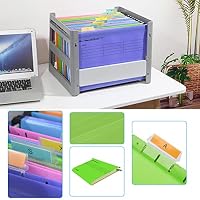 MerryNine Hängemappen, FoolsCap Polypropylen-Aktenschrank, Hängemappen mit Tabs und Karteneinsätzen, für Schule, Zuhause, Arbeit, Büro, Organisation – Ansicht 7