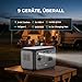 OUKITEL P800E Tragbare Powerstation 800 W, Solargenerator mit 512 Wh LiFePO4 Akku, Generator für USB A, C Ausgang, 1600 W Spitzenleistung, Schnellladung, 6kg für Camping, Reise, Outdoor
