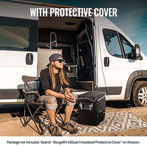 Bougerv 12V Car Freezer 42 Quart Portable Refrigerator Fridge 12V/24V Dc 110~240 Volt Ac For Rv Camper Truck Jeep Pickup Suv Van Boat, Camping Tailgating Road Trip Outdoor Travel Home Use #TOP7