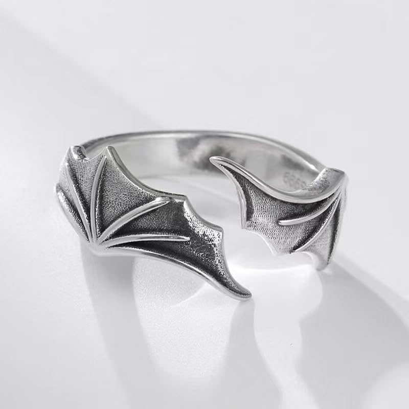 Amazon.com: Vintage 925 Sterling Silver Angel Demon Wing Rings