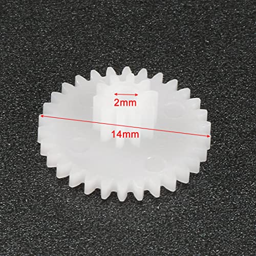Image of uxcell 20pcs Plastic Gears 26 Teeth Model 26102B Reduction Gear Plastic Worm Gears for RC Car Robot Motor
