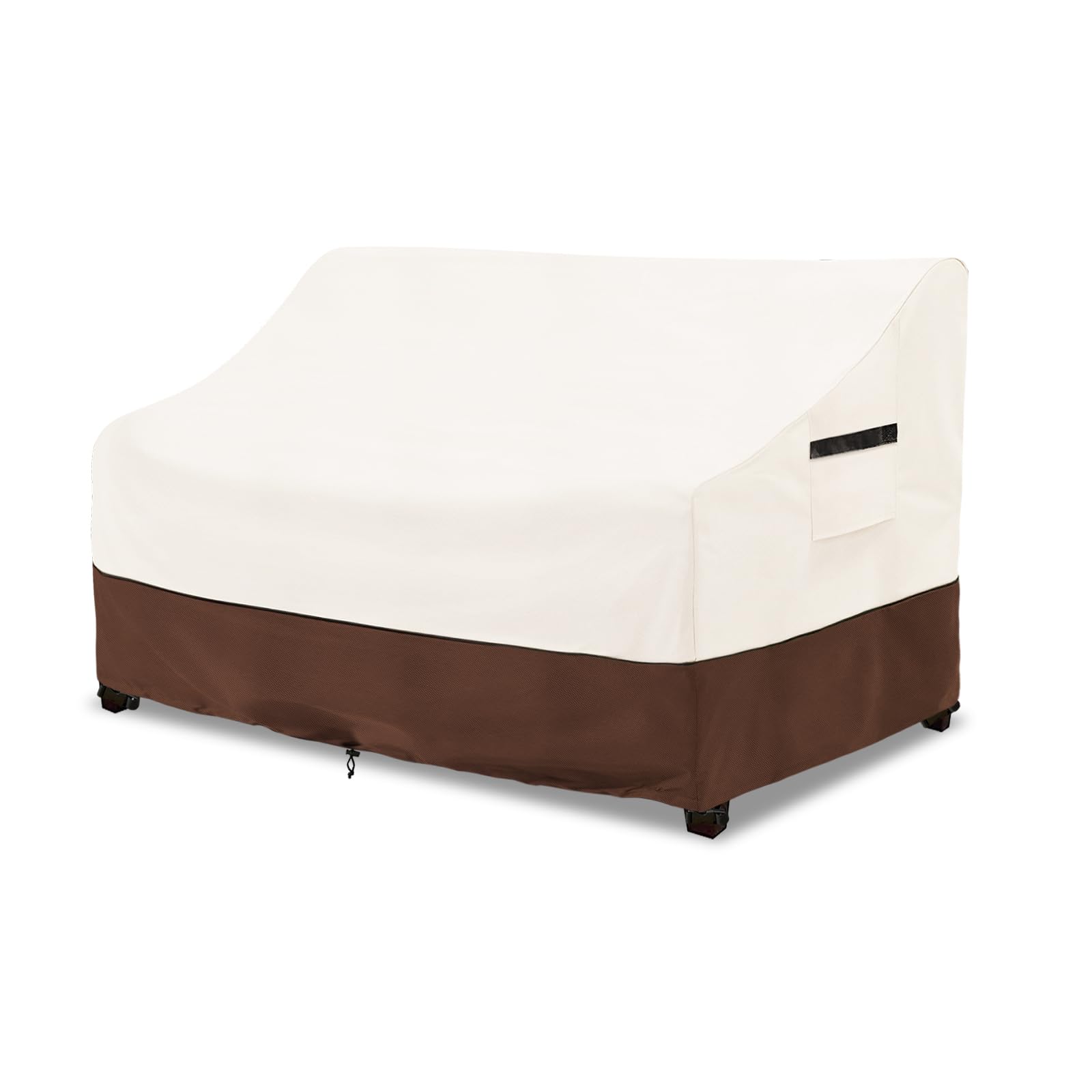 Osileyo Patio Sofa Covers,100% Waterproof 3-Seater Outdoor Loveseat/Bench Cover,Patio Furniture Covers,85" Wx 38" Dx 35" H,Beige&Brown