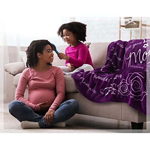 Buttertree Mom And Best Friend Blankets, Throw Blankets 65" X 50" (2-Pack, Purple) #TOP3