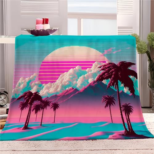 Couverture flanelle douce et confortable lavable en machine motif soleil - 2
