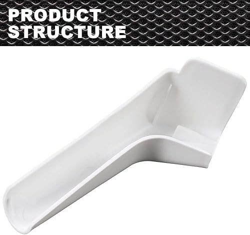 Miniatura 8 de Tapas de canalón de lluvia para autocaravana, cámper, remolque, canalón, versión larga, izquierda y derecha, caño blanco de 3 12 pulgadas de largo,