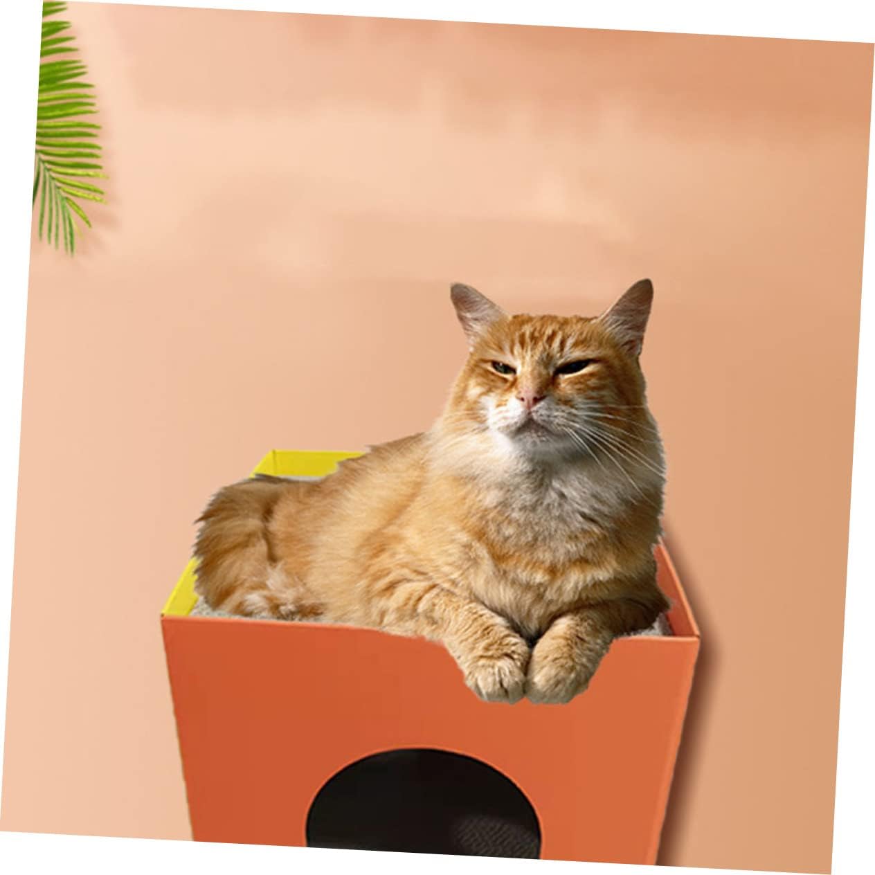 Cat Scratching Board Cube Indoor Cat House Comfortable Design Multi-Purpose for Rubbing Claws and Relaxation Stable