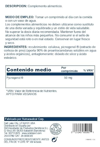 Kal 50 Mg Pycnogenol Tablets, 60 Count #TOP3