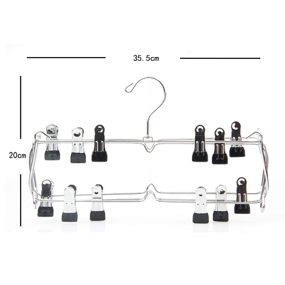 Genérico Percha Plegable De Seis Niveles, De Metal para Ahorrar Espacio | Organizador De Armario Portátil Para Colgar Faldas Y Pantalones, Con Capacidad Para Colgar Hasta 6 Prendas