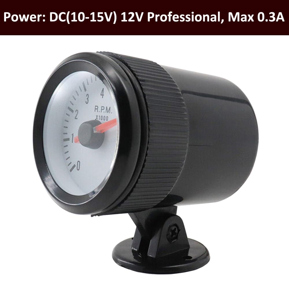 ETOPARS Universelle Kfz Auto Drehzahlmesser 2Zoll 52mm Auto Geschwindigkeitsmesser Messgerät Motor Tachometer Zeiger Anzeige Tacho Blau Lichtanzeige Instrument Tachoanzeige