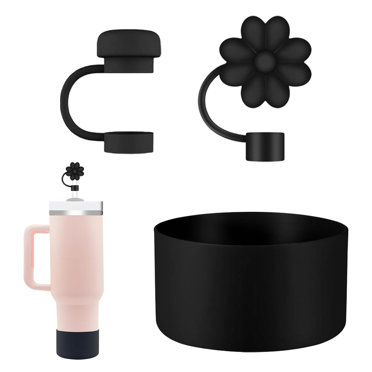 ZIBUYU® Protective silicone cup sleeves and straw caps, suitable for Stanley water bottles-image-10