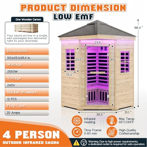 Albott 4 Person Outdoor Sauna