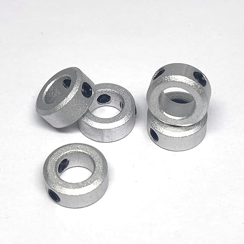 Miniatura 5 de Collar de eje de aleación de aluminio de bloqueo de collar de eje de bloqueo Tornillo para guía de eje de varilla lineal de 0.315 in, 10