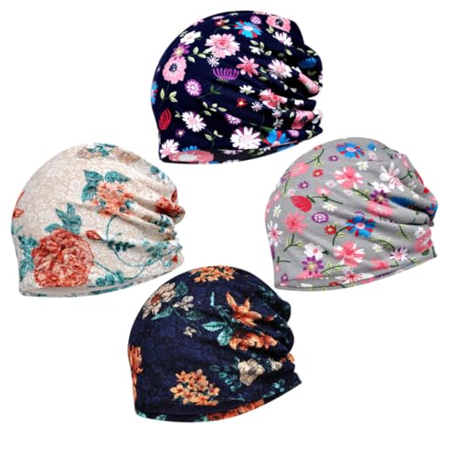 Bonnet de maternité délicat en coton avec dentelle ajourée élastique - 7