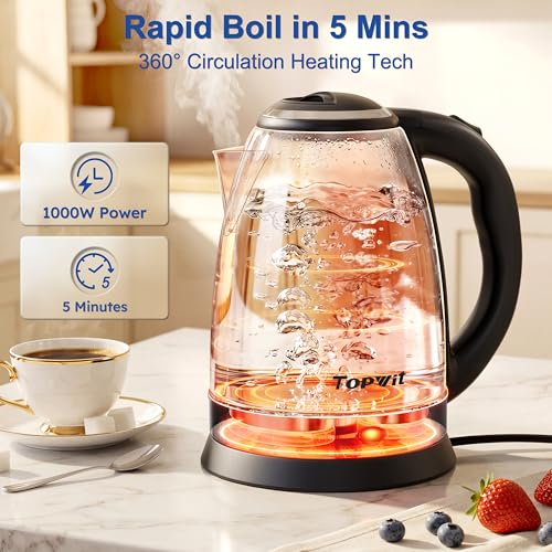 Image of TOPWIT 2.0L Stainless Steel Electric Kettle, Rapid Boiling Hot Water Kettle | BPA-Free, No Plastic Contact, Electric Tea Kettle with Auto Shut-off and Boil-dry Protection for Home & Office